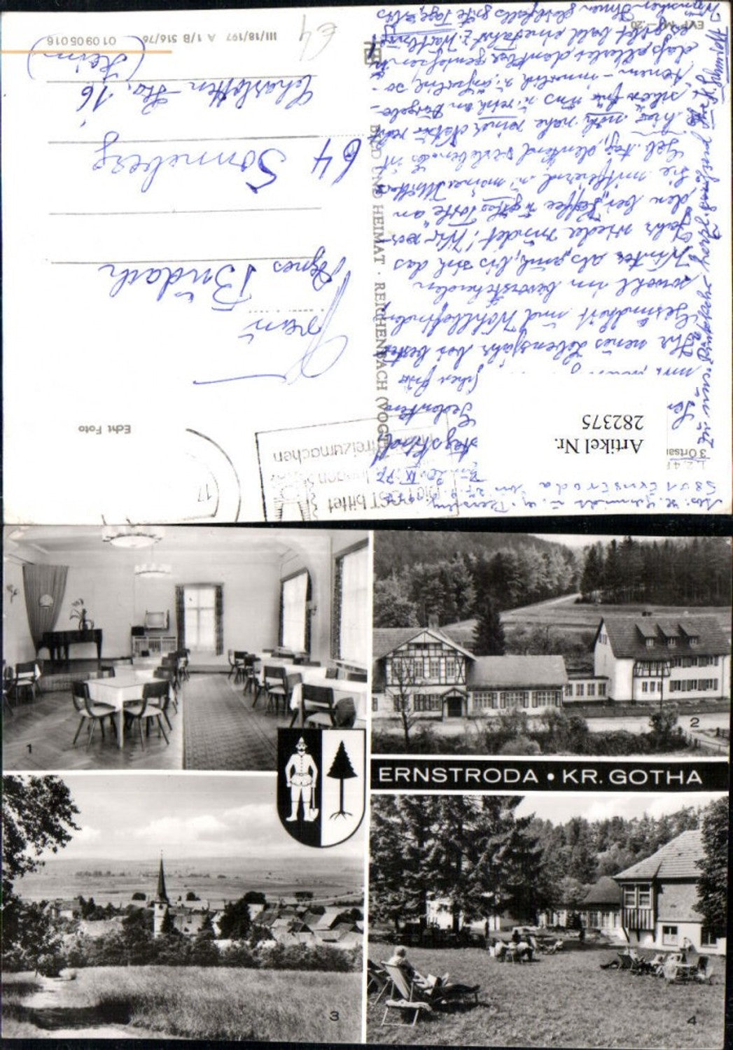 282375,Ernstroda Totale FDGB-Erholungsheim Otto Heller Mehrbildkarte