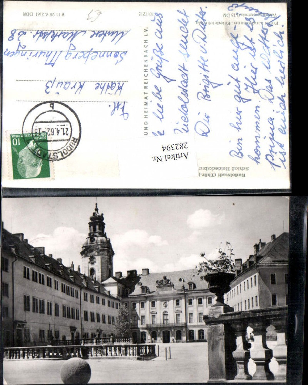 282394,Rudolstadt Schloss Heidecksburg pub VEB 10/1215