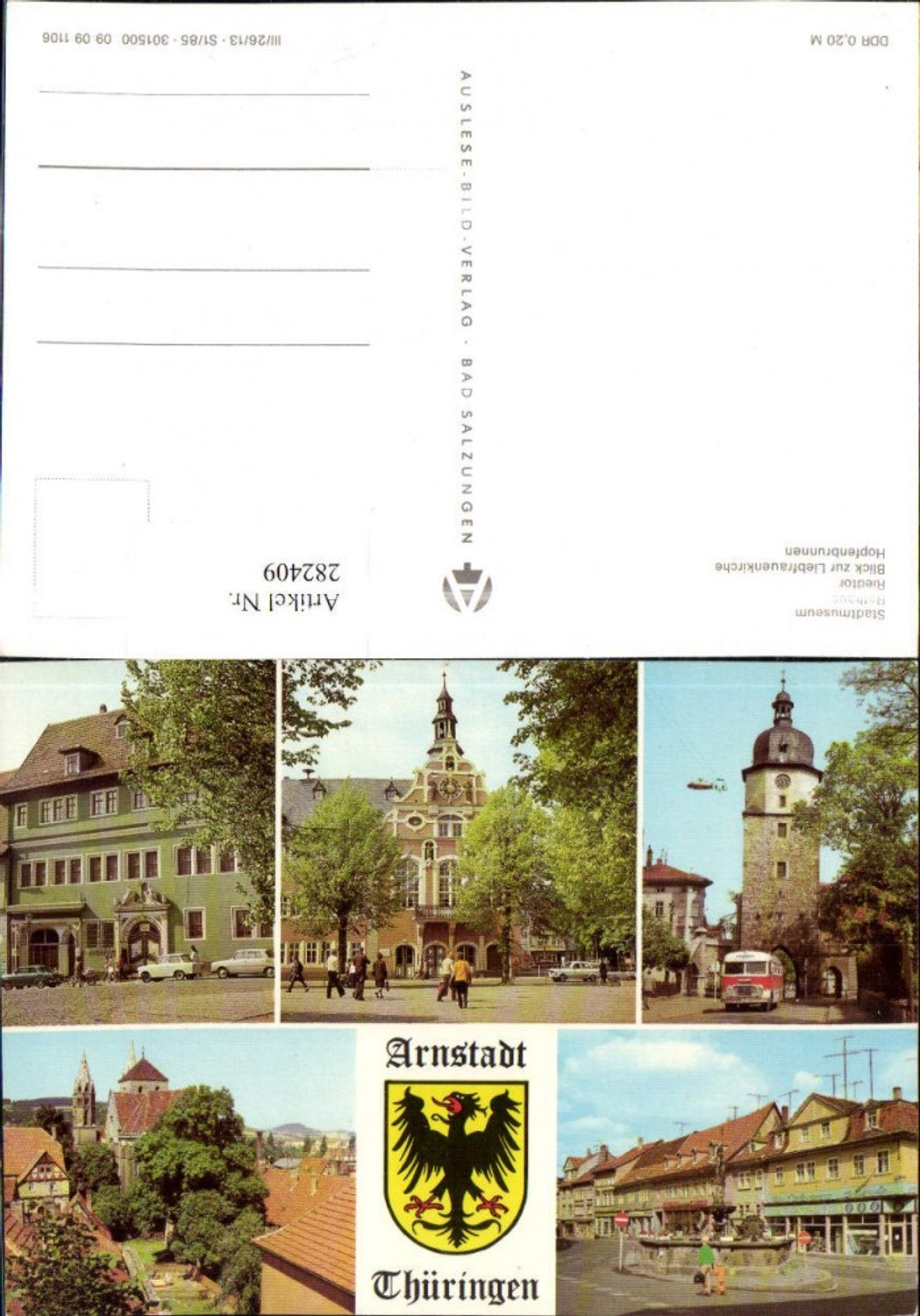 282409, Arnstadt City Museum Town Hall Riedtor Church of Our Lady Hopfenbrunnen Multi-image map