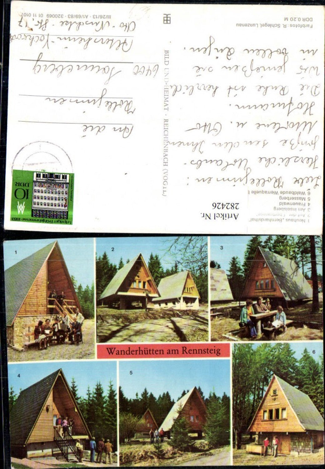 282426, Hiking huts Huts on the Rennsteig Neuhaus Frauenwald Masserberg Multi-view map