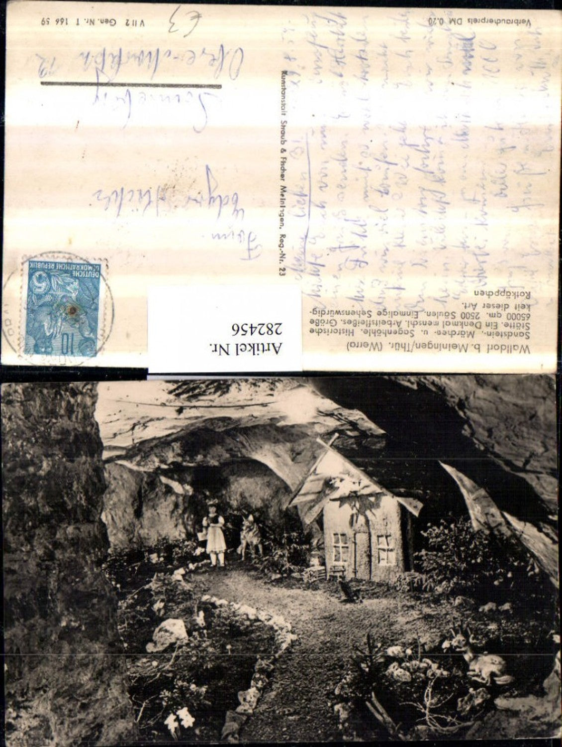 282456, Walldorf near Meiningen, Sandstone Fairy Tale and Legend Cave, Miniature Little Red Riding Hood