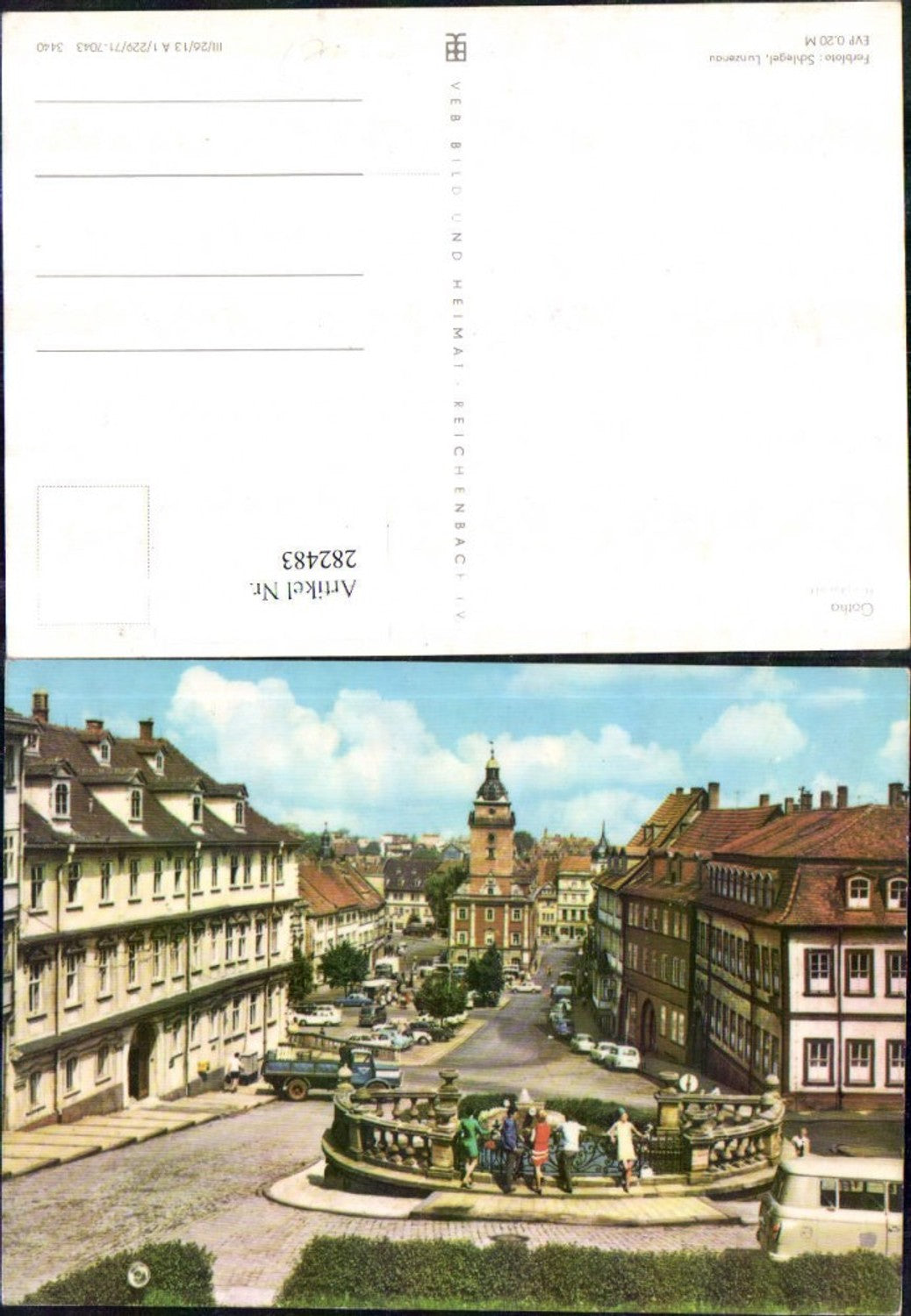 282483,Gotha Hauptmarkt Straßenansicht pub VEB