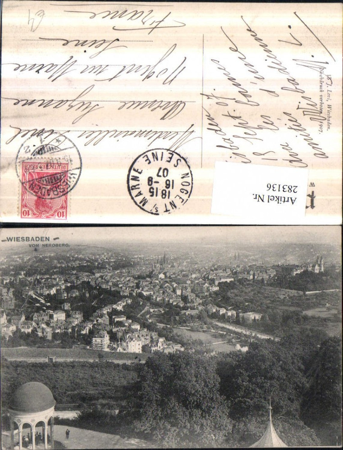 283136,Wiesbaden Totale vom Neroberg Tempel