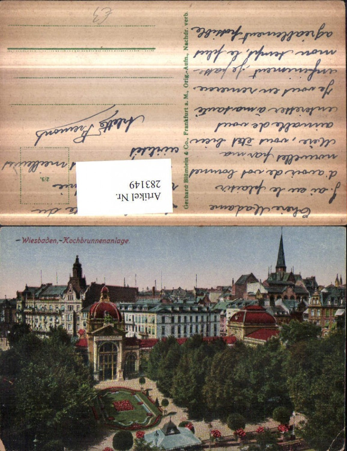 283149,Wiesbaden Teilansicht Kochbrunnenanlage