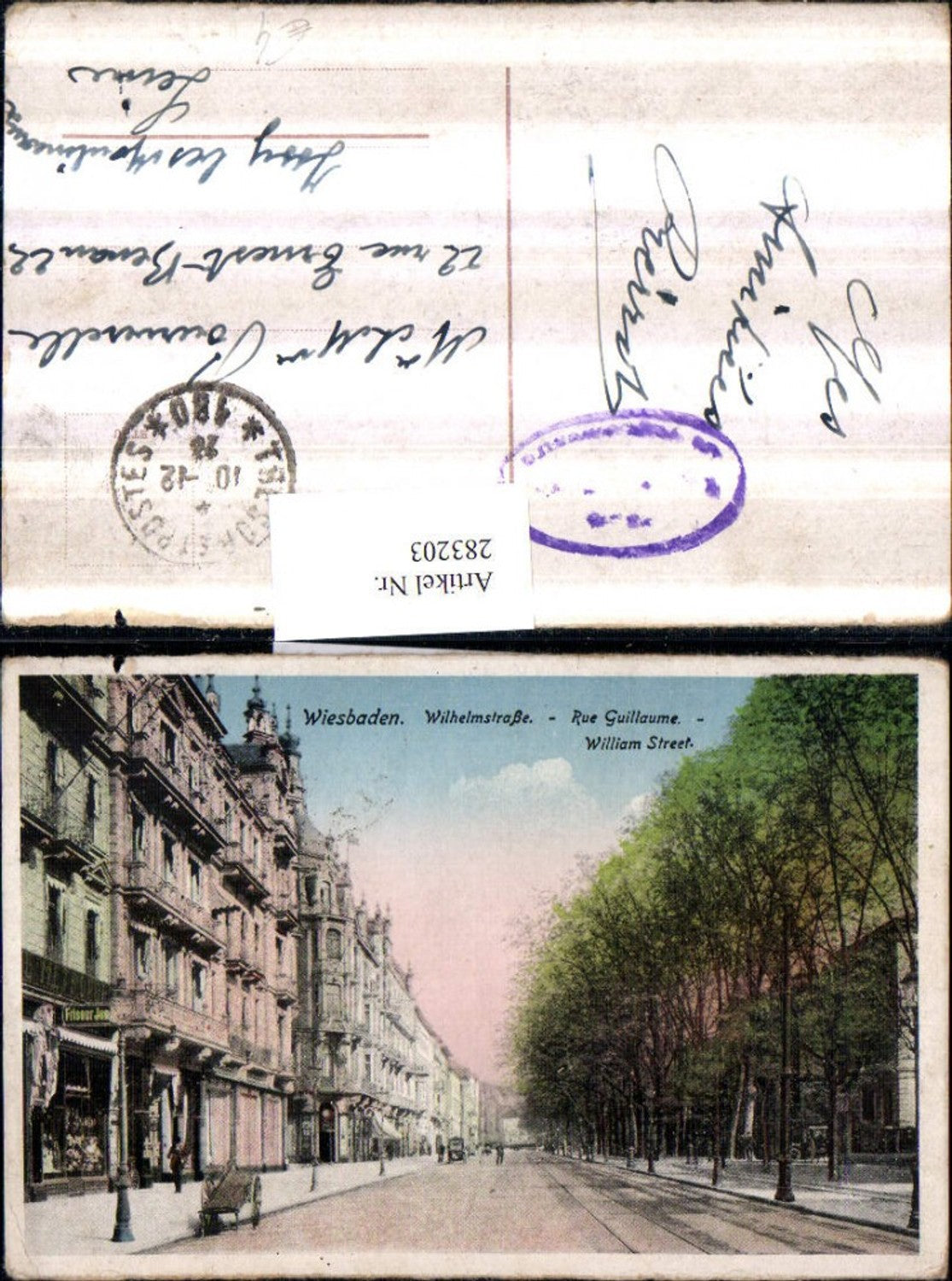 283203,Wiesbaden Wilhelmstraße Straßenansicht Geschäfte