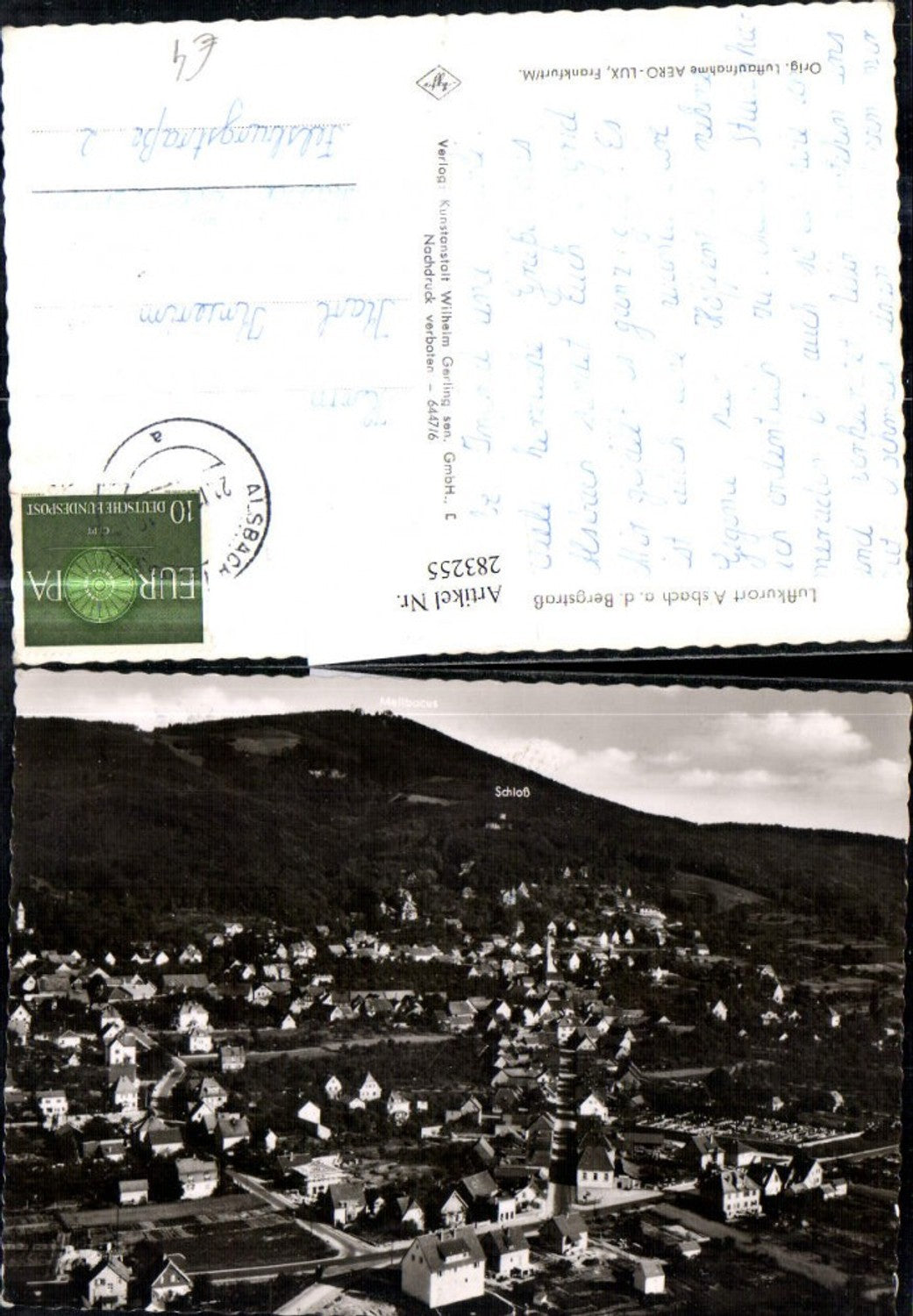 283255,Alsbach an der Bergstraße Total m. Schloss u. Melibocus
