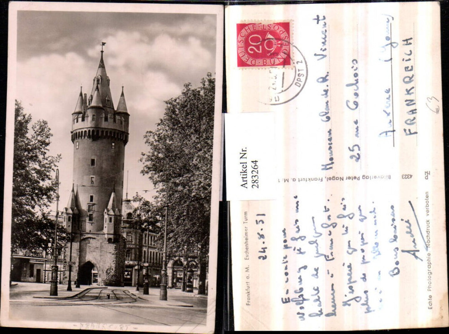 283264,Frankfurt am Main Eschenheimer Turm Straßenansicht