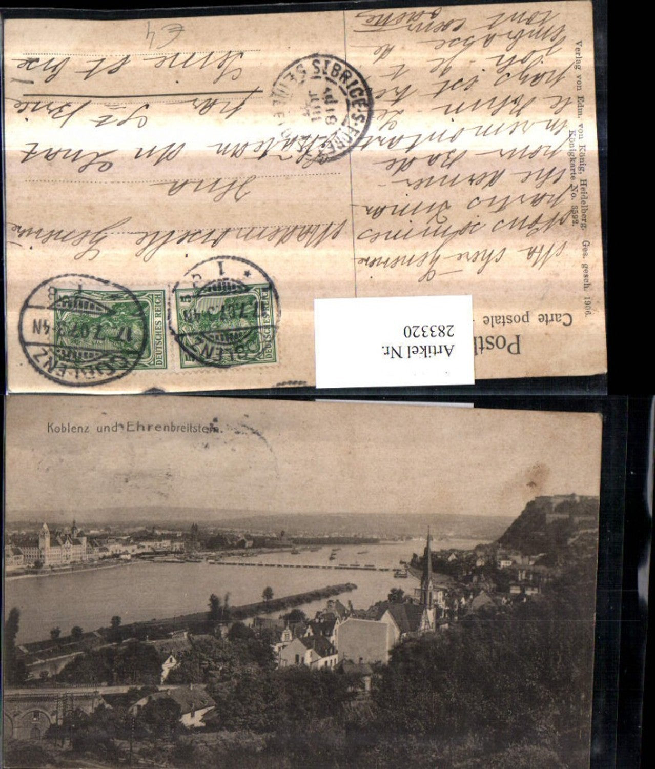 283320,Koblenz Teilansicht u. Ehrenbreitstein Totale