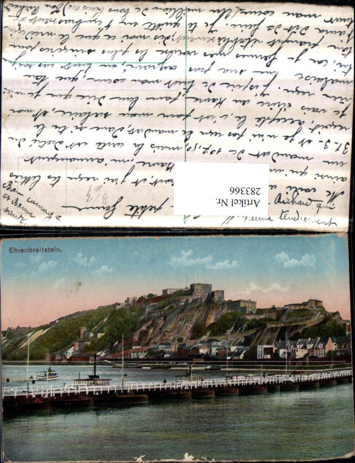 283366,Ehrenbreitstein Totale b. Koblenz Brücke