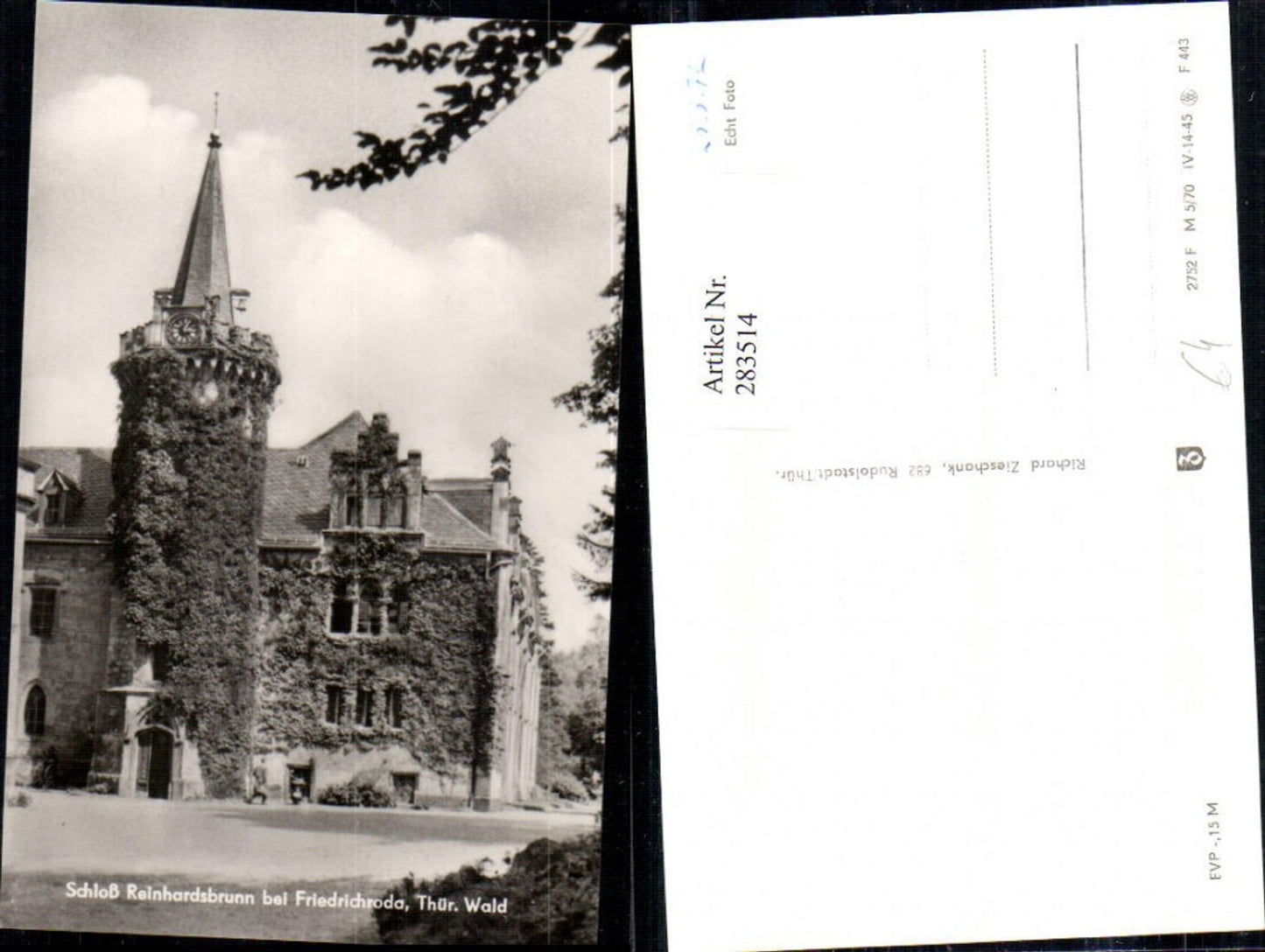 283514,Schloss Reinhardsbrunn b. Friedrichroda
