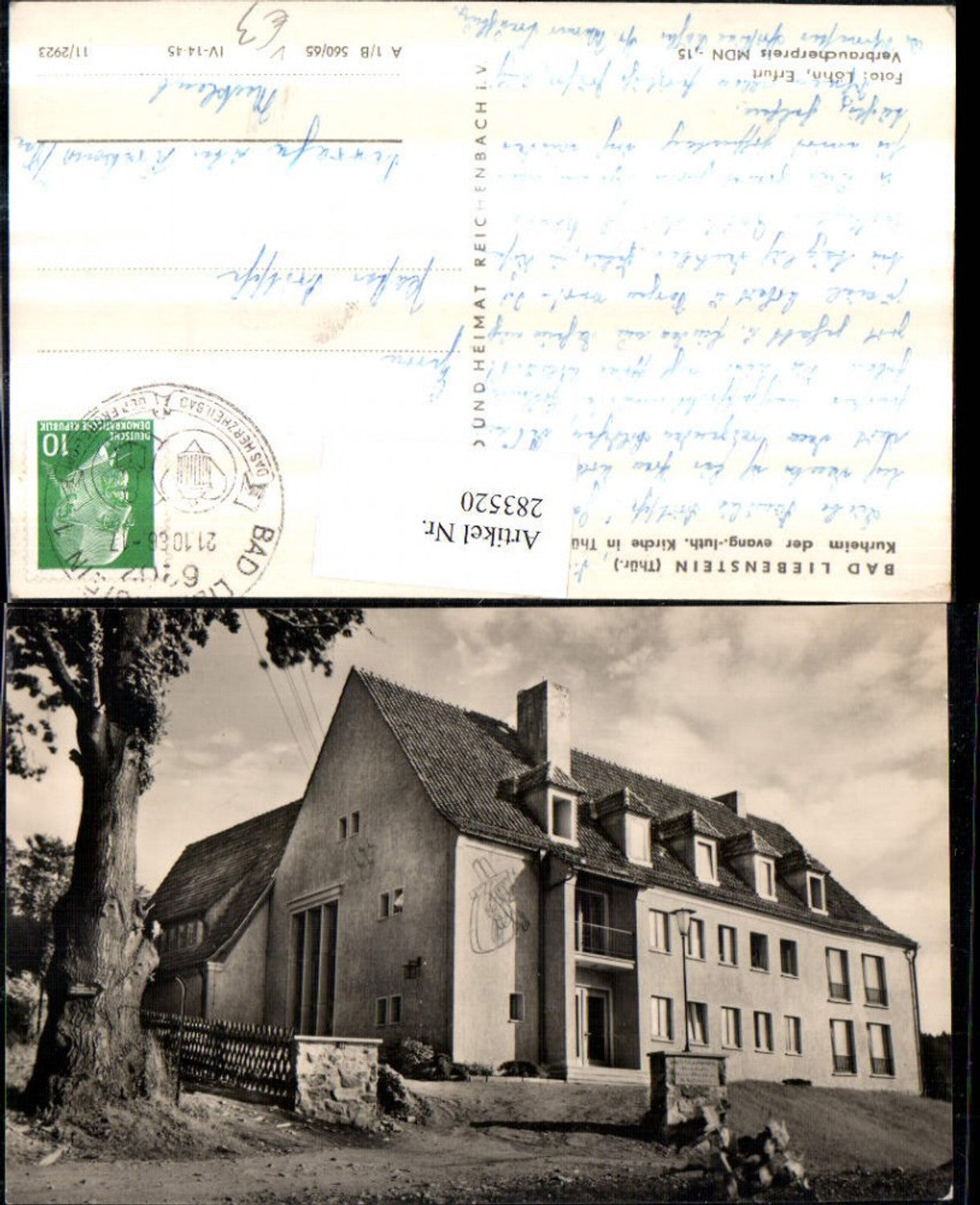 283520,Bad Liebenstein Kurheim der evangelisch-lutherischen Kirche pub VEB