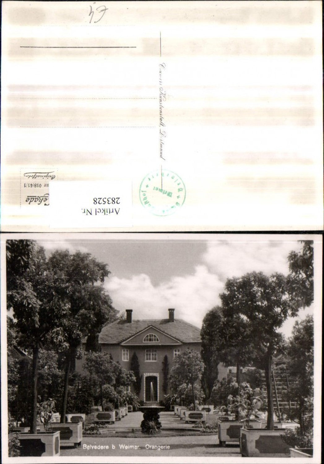 283528,Belvedere b. Weimar Orangerie Brunnen