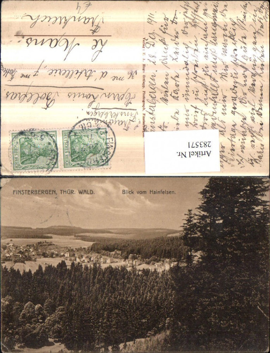 283571,Finsterbergen Totale Blick vom Hainfelsen