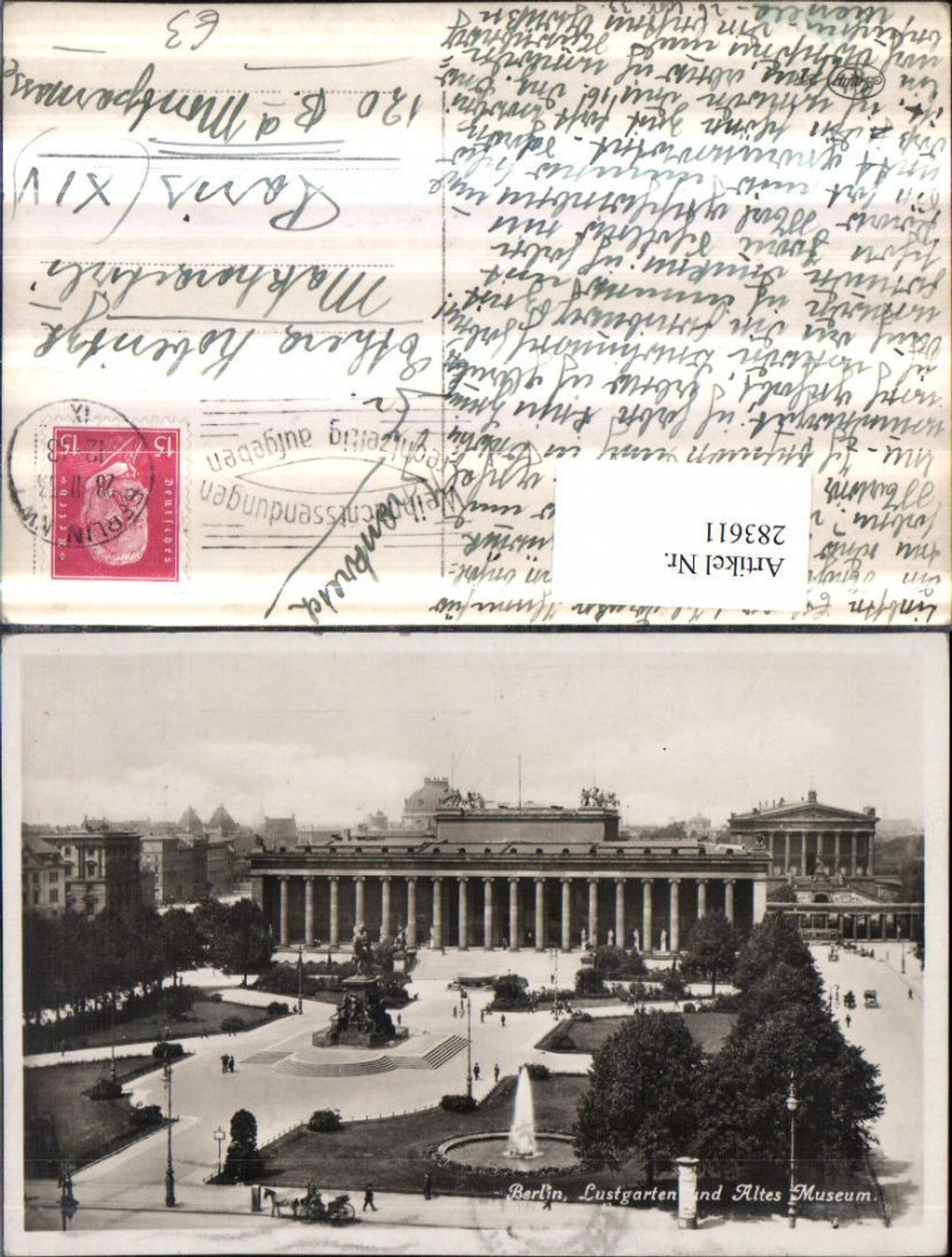 283611,Berlin Lustgarten u. Altes Museum Springbrunnen Denkmal