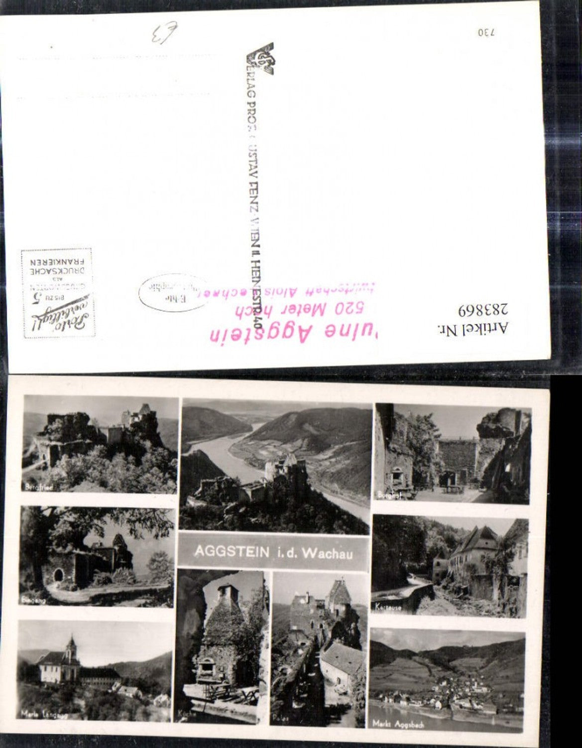 283869,Mehrbild Ak Burg Aggstein a. d. Donau Wachau Markt Aggsbach Kartause Maria Langegg