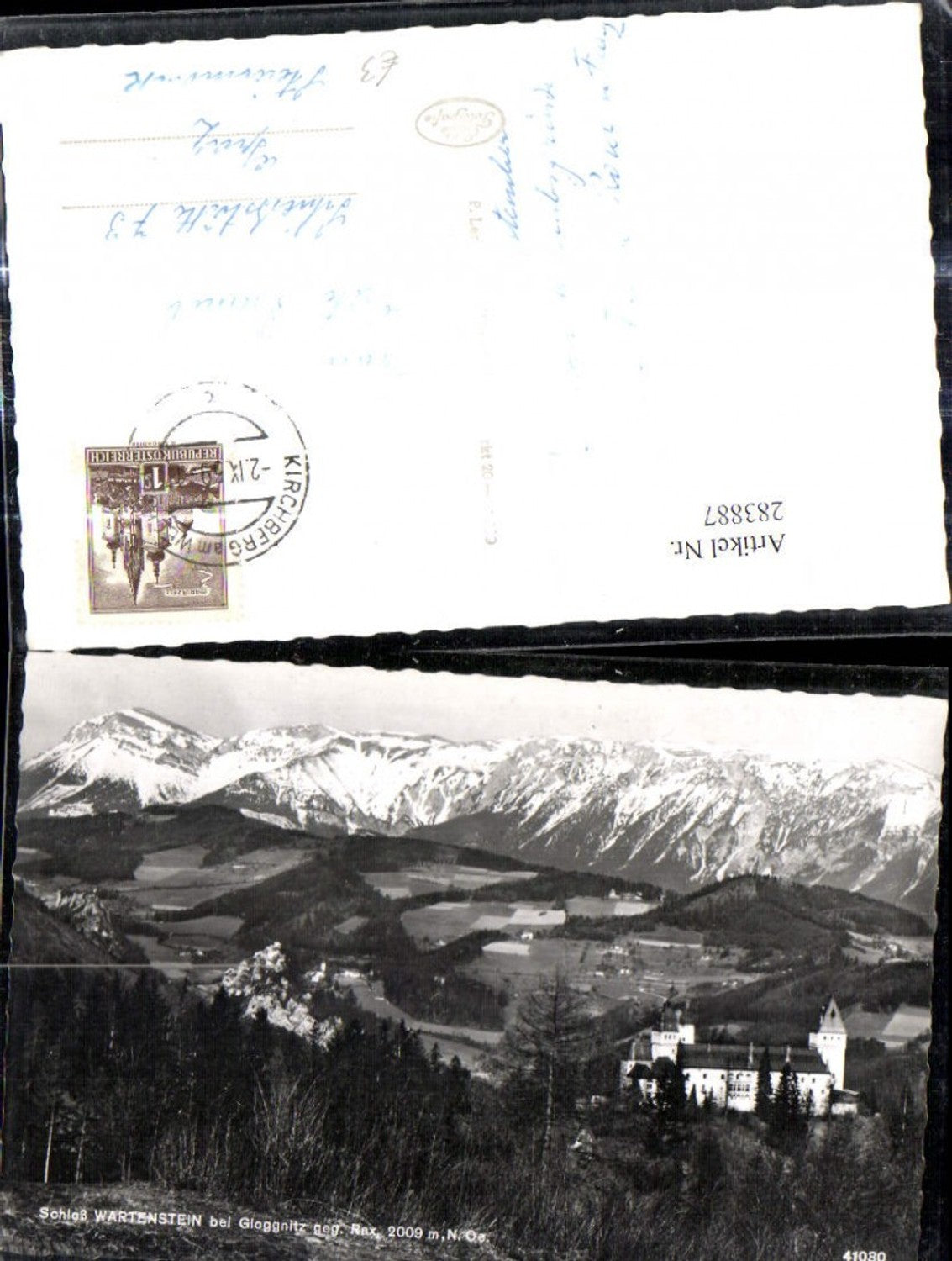 283887,Foto Ak Schloss Wartenstein b. Gloggnitz geg. Rax