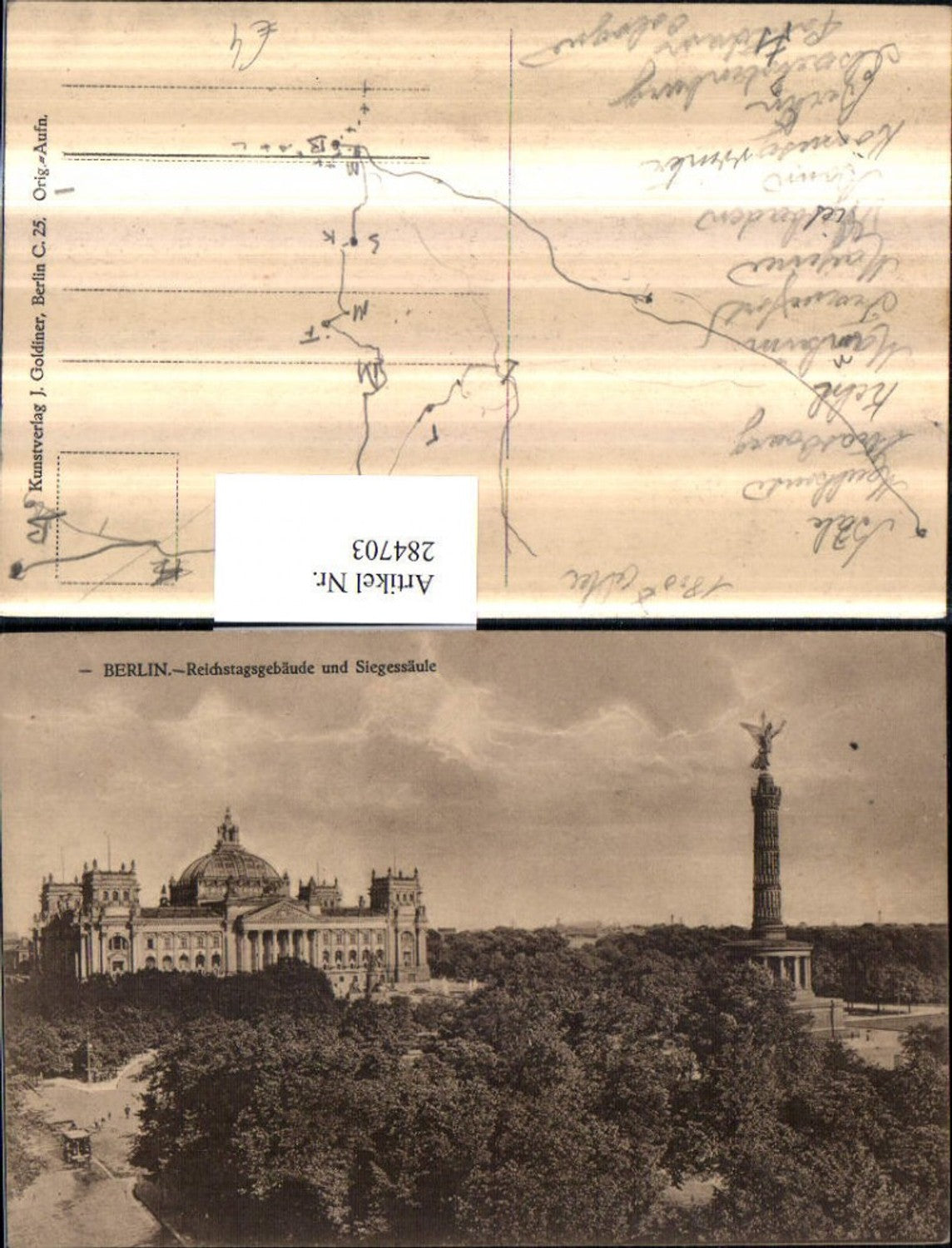 284703,Berlin Reichstagsgebäude Gebäude m. Siegessäule