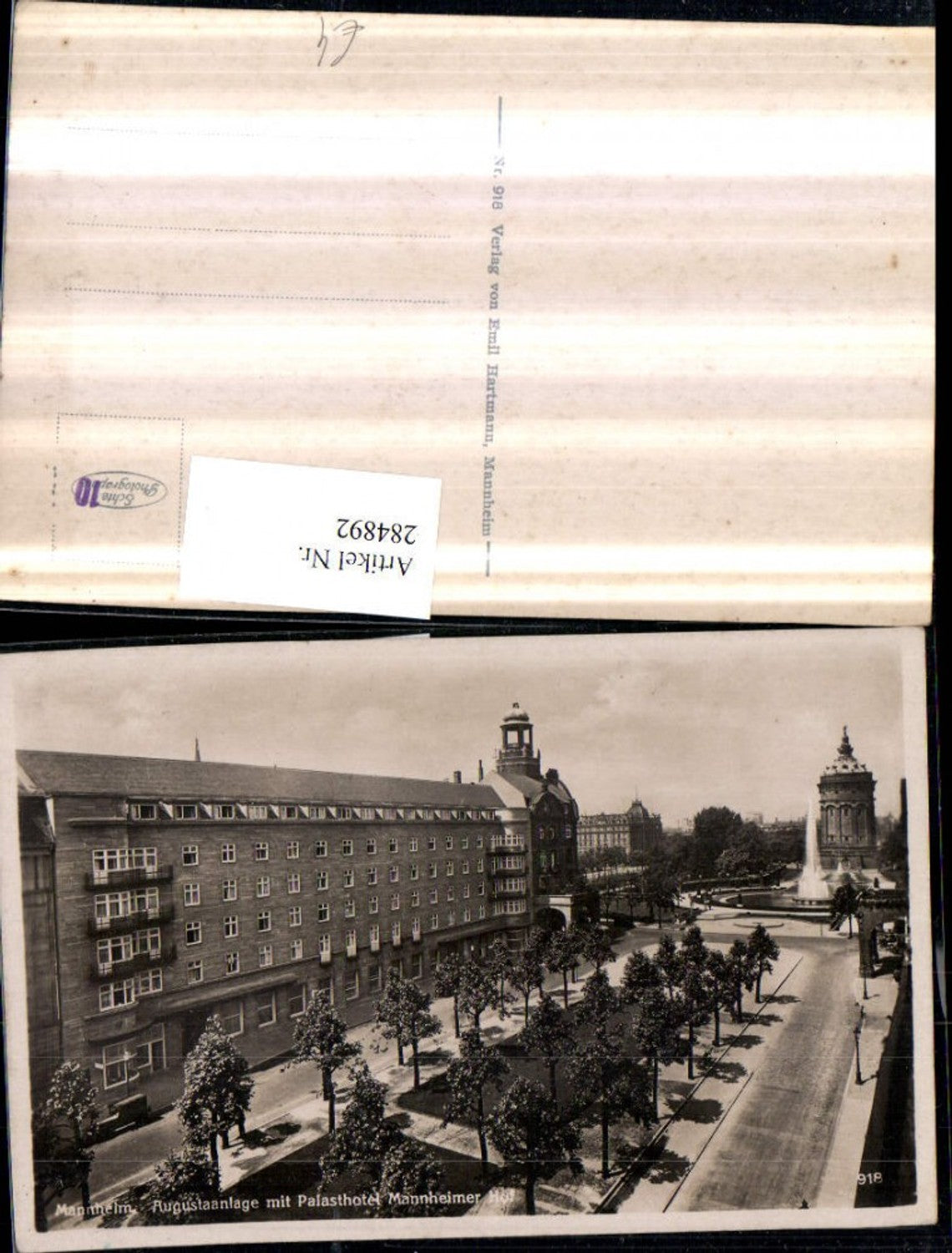 284892,Mannheim Augustaanlage m. Palasthotel Mannheimer