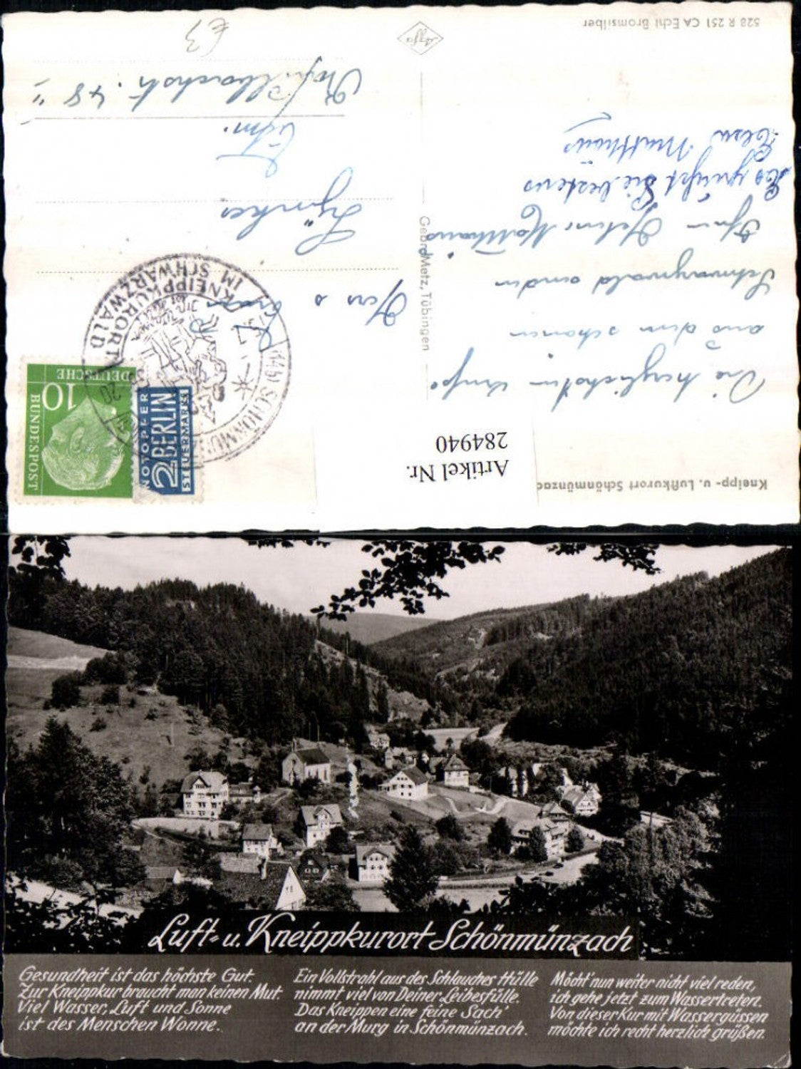 284940,Schönmünzach Teilansicht Text
