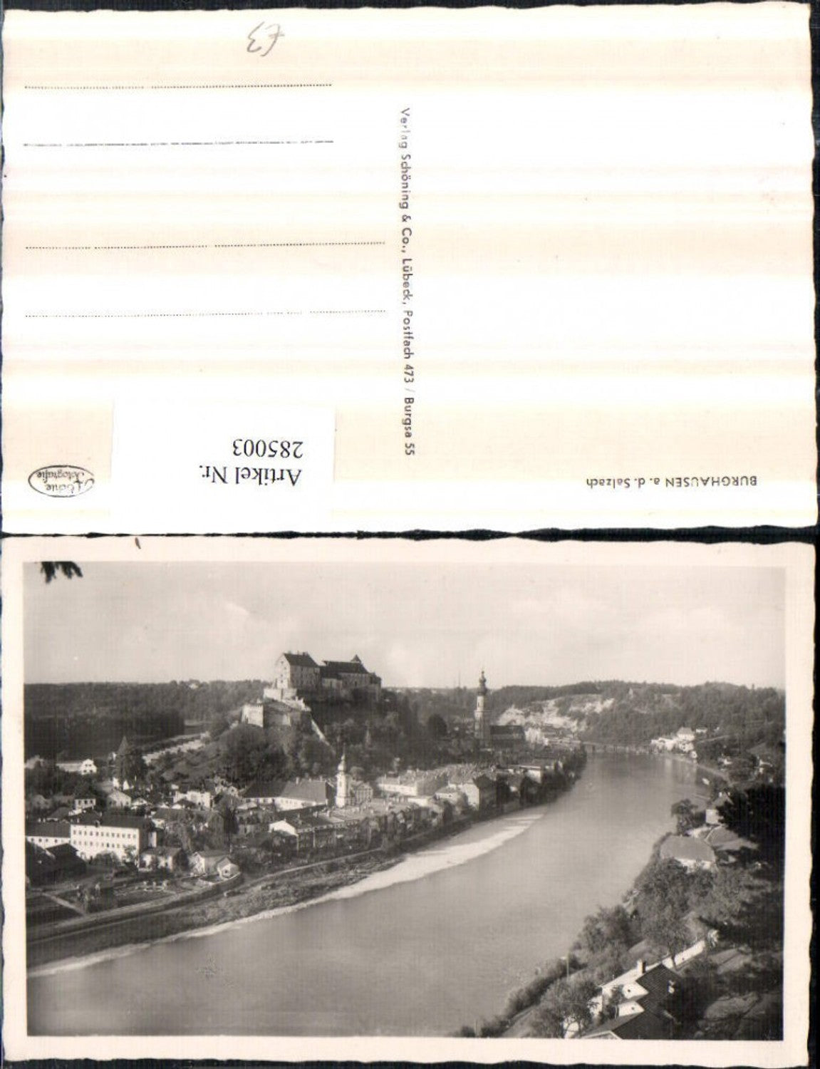 285003,Burghausen an d. Salzach Totale m. Schloss