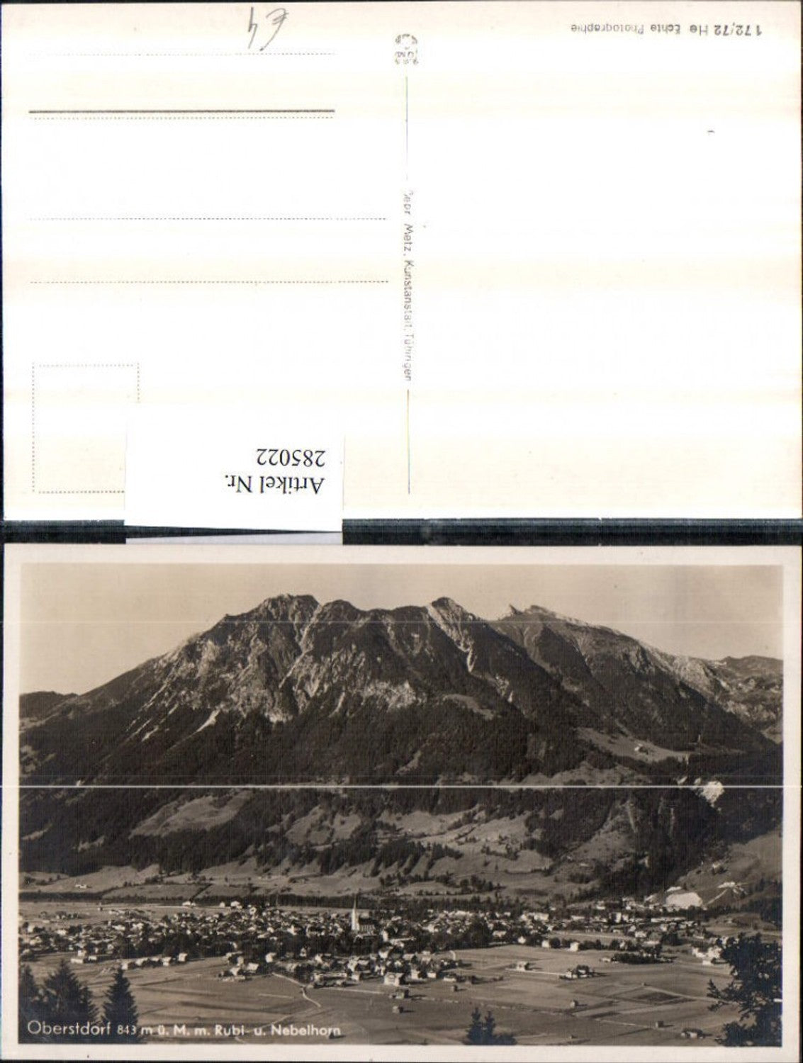 285022,Oberstdorf im Allgäu Totale m. Rubihorn u. Nebelhorn Bergkulisse