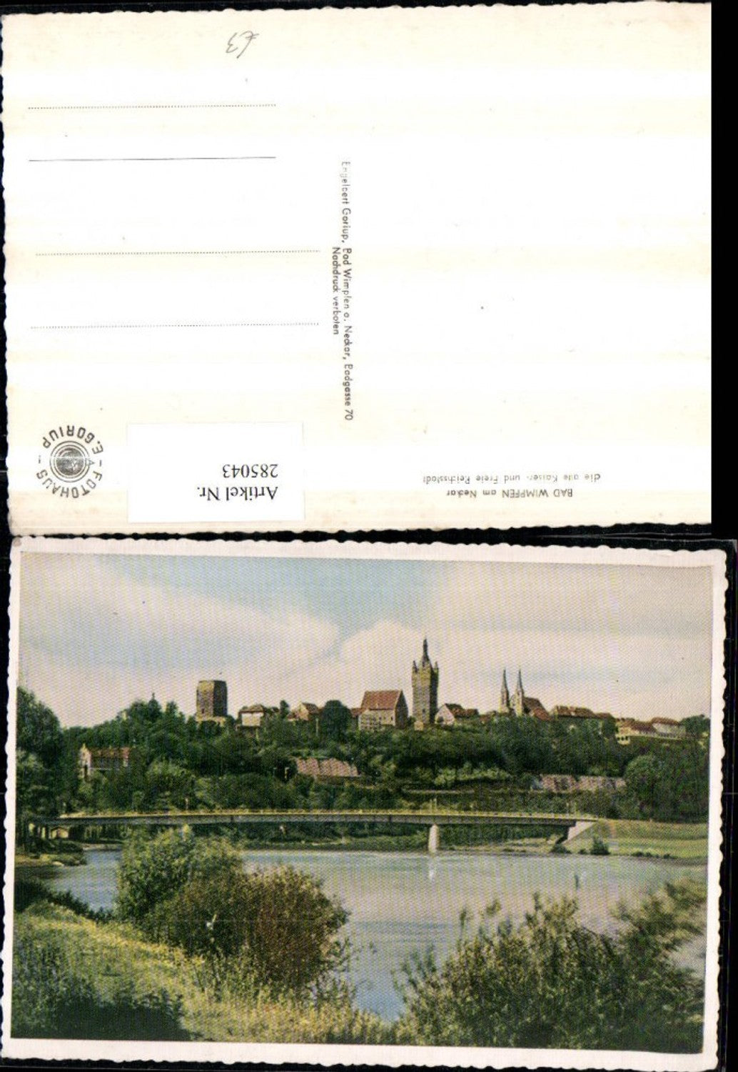 285043,Bad Wimpfen am Neckar Teilansicht Brücke