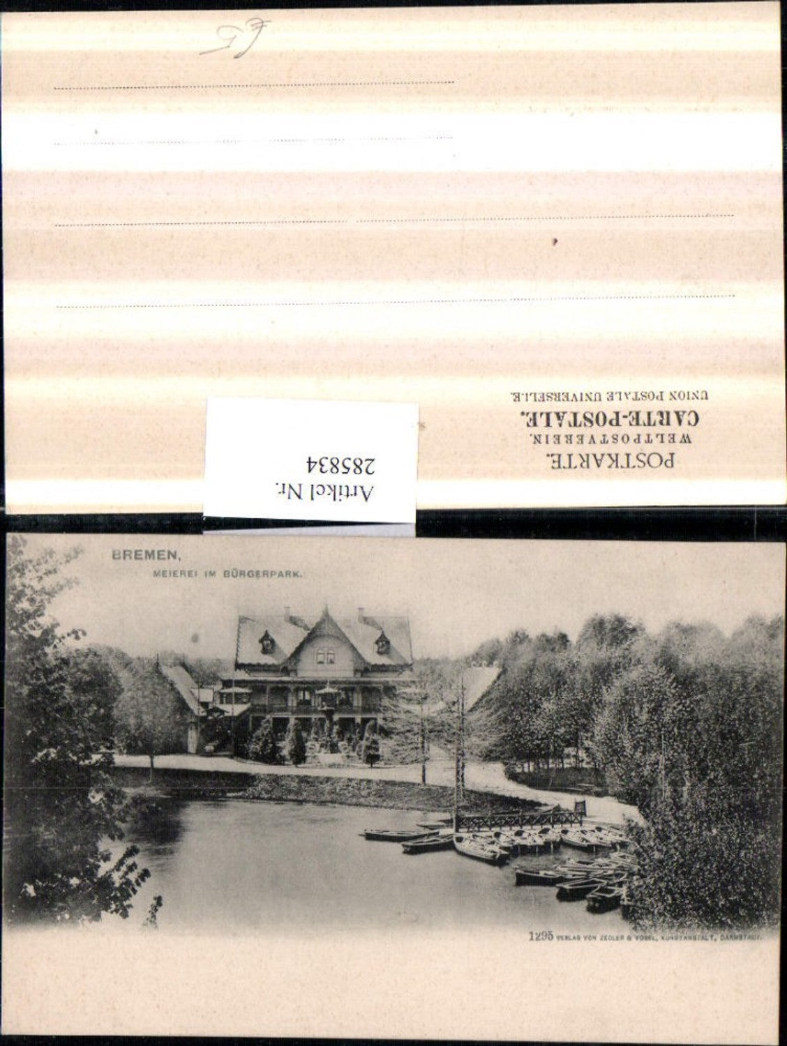 285834,Bremen Meierei im Bürgerpark Anlegeplatz Ruderboote Boote