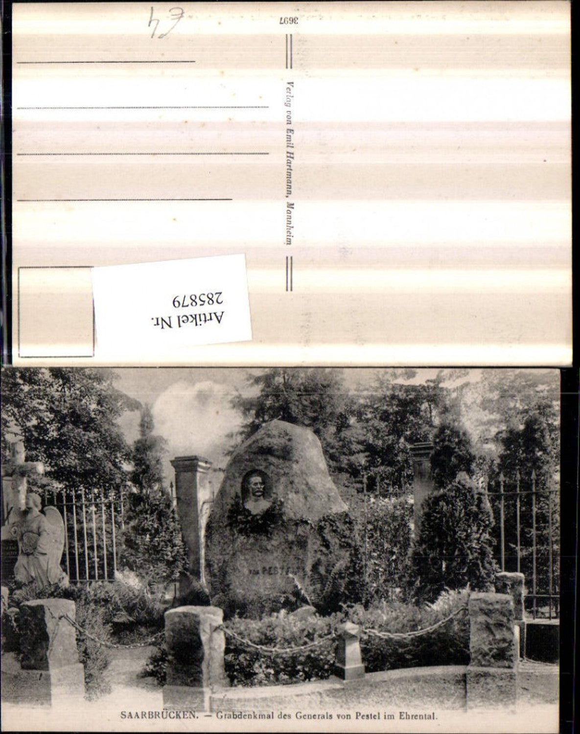 285879,Saarbrücken Grabdenkmal des Generals von Pestel im Ehrental