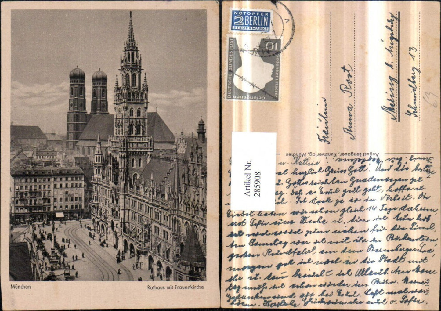 285908,München Rathaus m. Frauenkirche Kirche