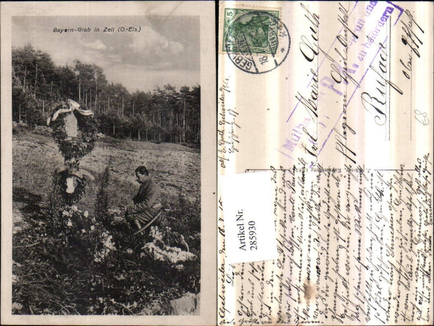 285930,Bayern-Grab in Zell Soldat Schwert