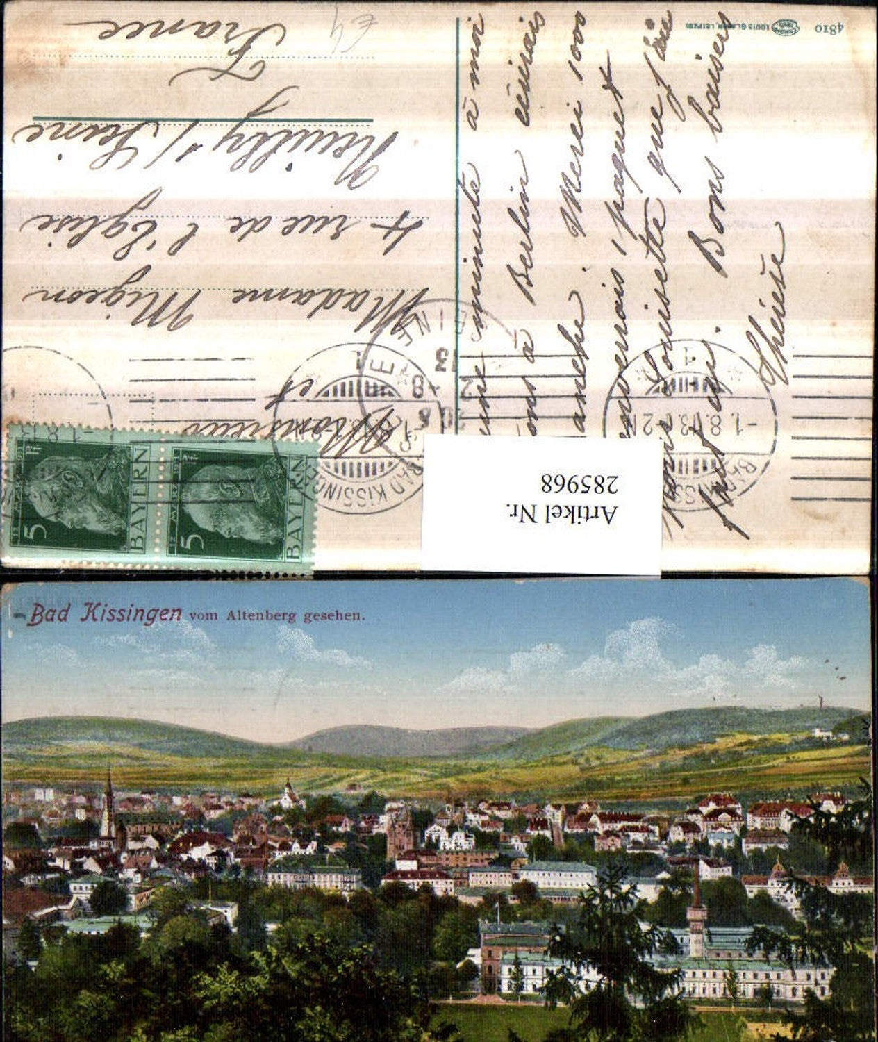285968,Bad Kissingen Totale vom Altenberg gesehen