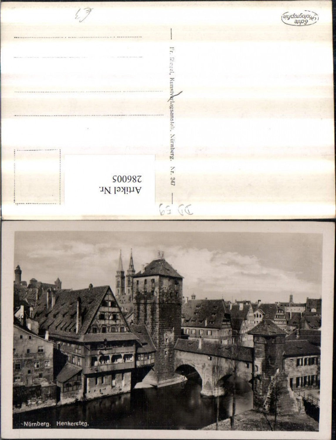 286005,Nürnberg Teilansicht Henkersteg Turm Brücke