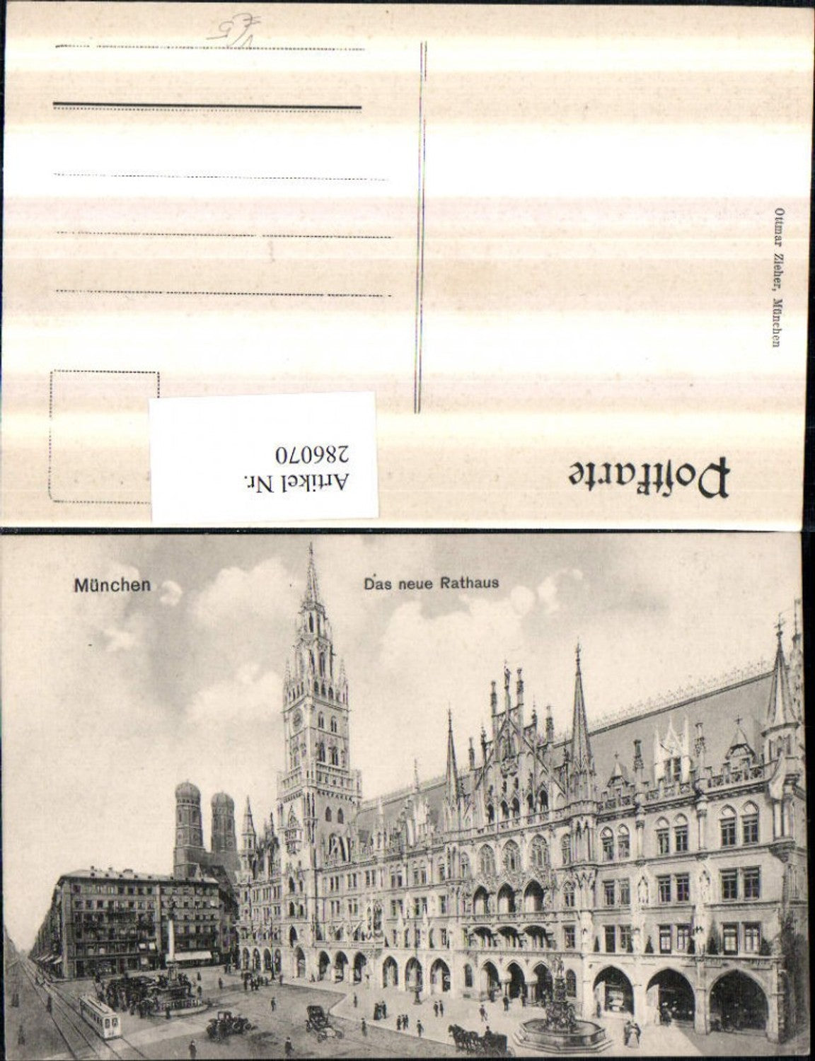286070,München Rathaus Brunnen Kirchentürme pub Ottmar Zieher