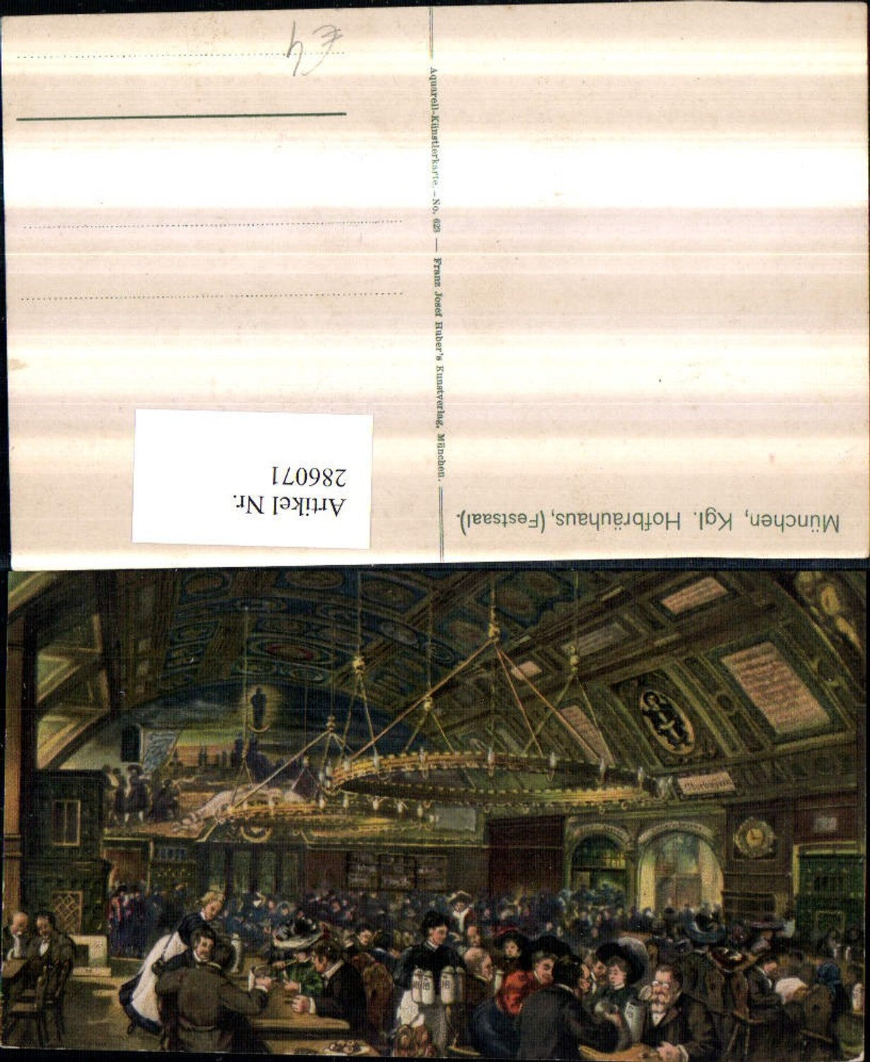 286071,Künstler AK München Königliches Hofbräuhaus Brauhaus Bier Innenansicht