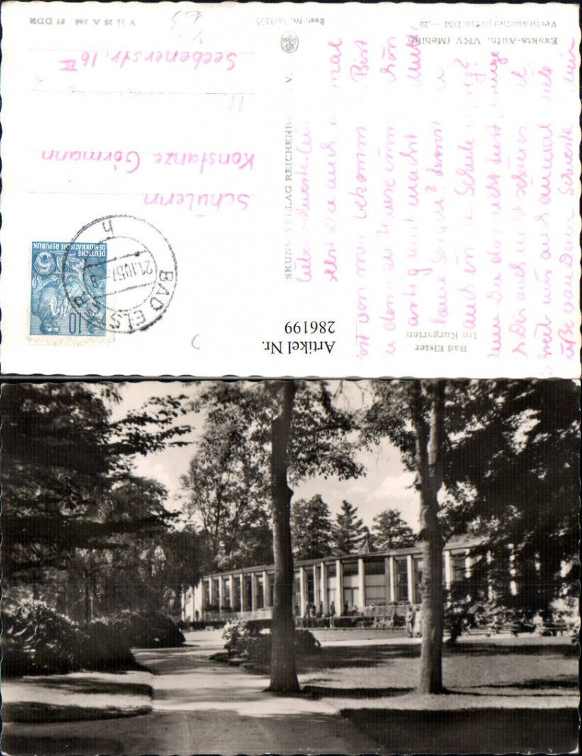 286199,Bad Elster Kurgarten pub VEB 14/1525