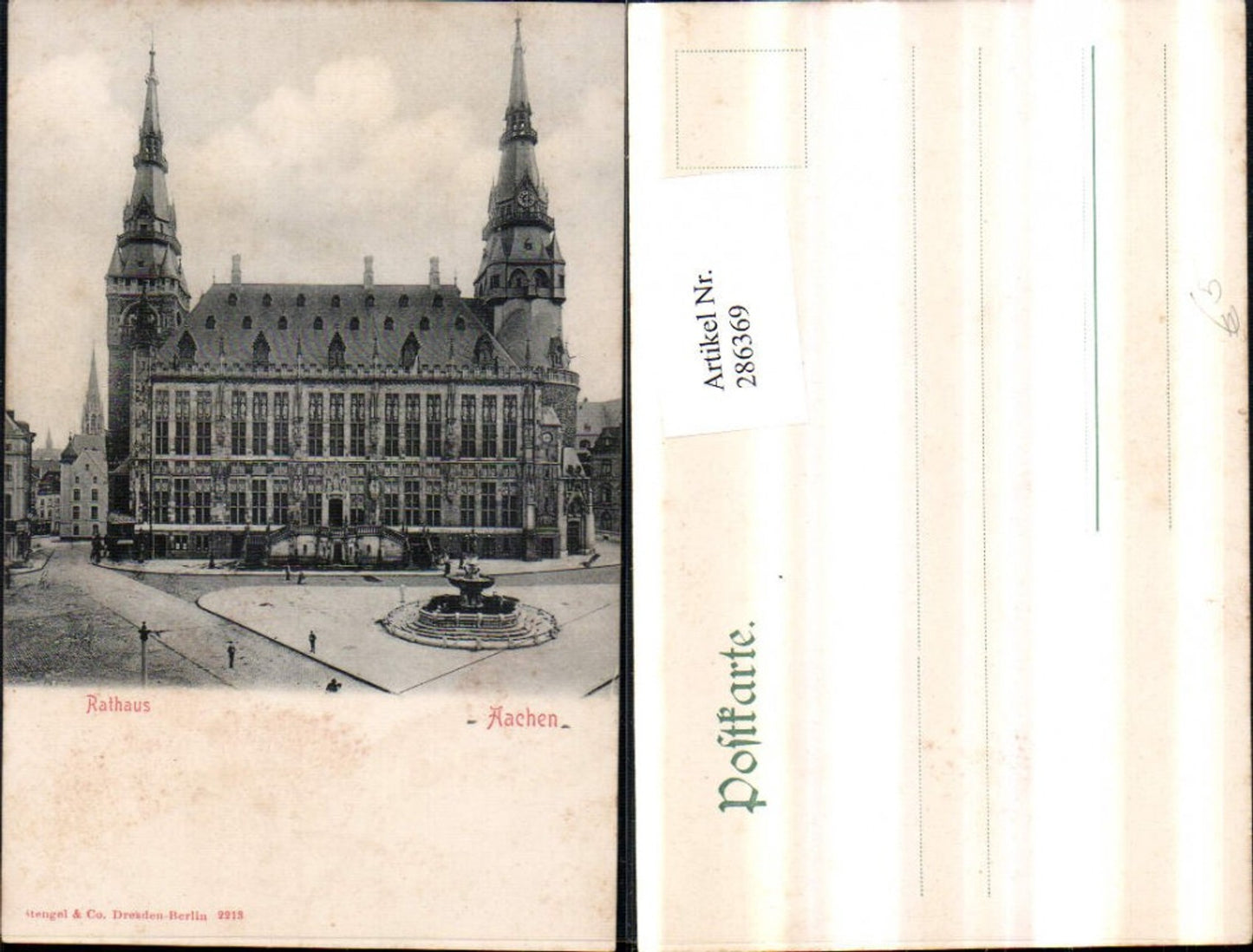 286369,Aachen Rathaus Brunnen pub Stengel & Co 2213