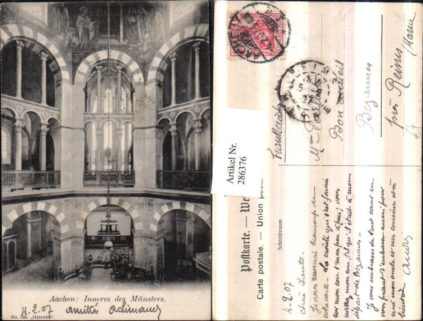 286376,Aachen Innenansicht d. Münsters