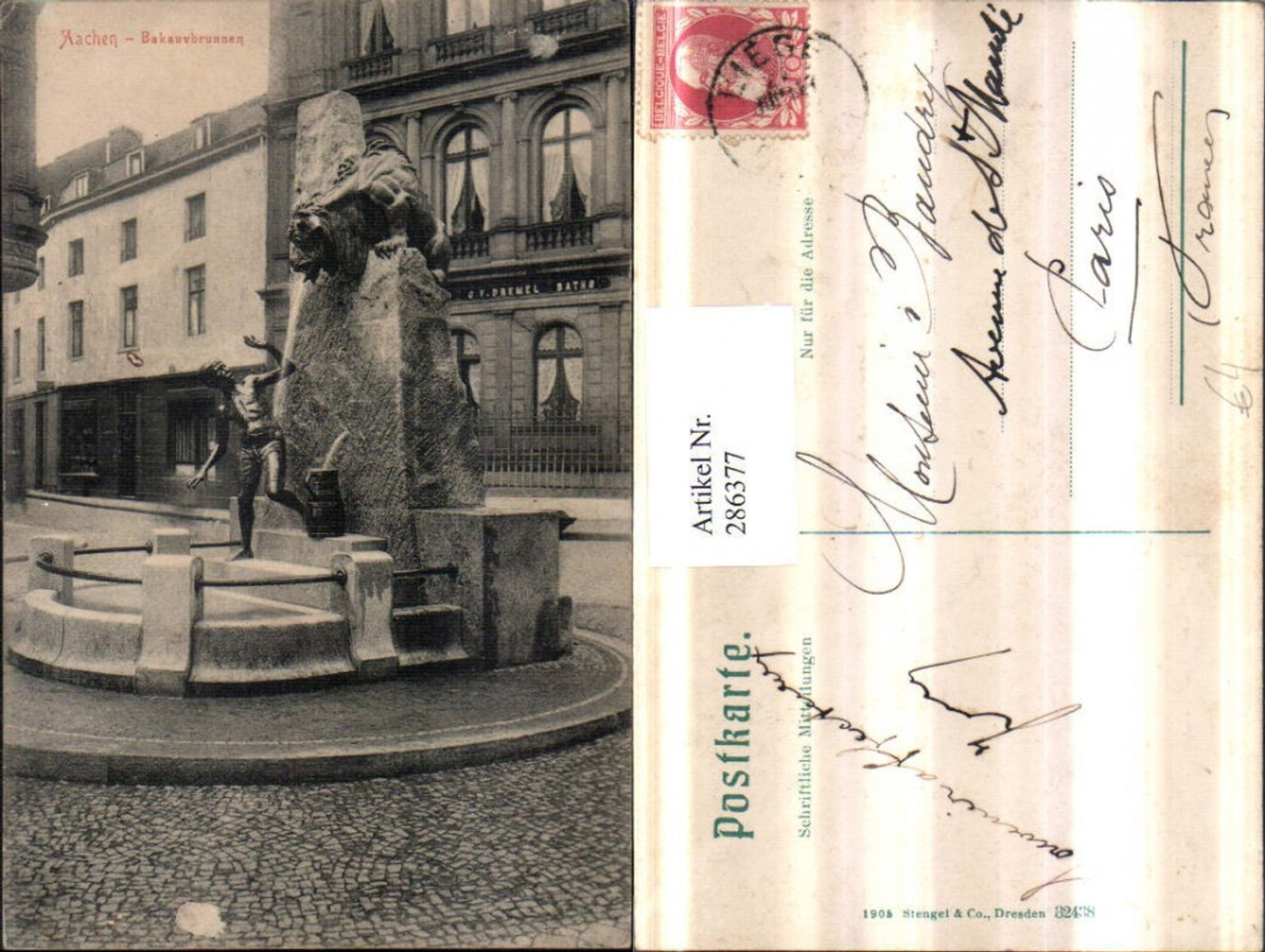 286377,Aachen Bahkauvbrunnen Brunnen pub Stengel & Co 32438