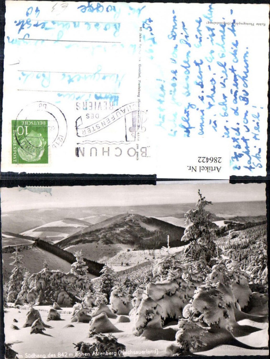 286422,Am Südhang des hohen Astenberg im Hochsauerland Winterbild