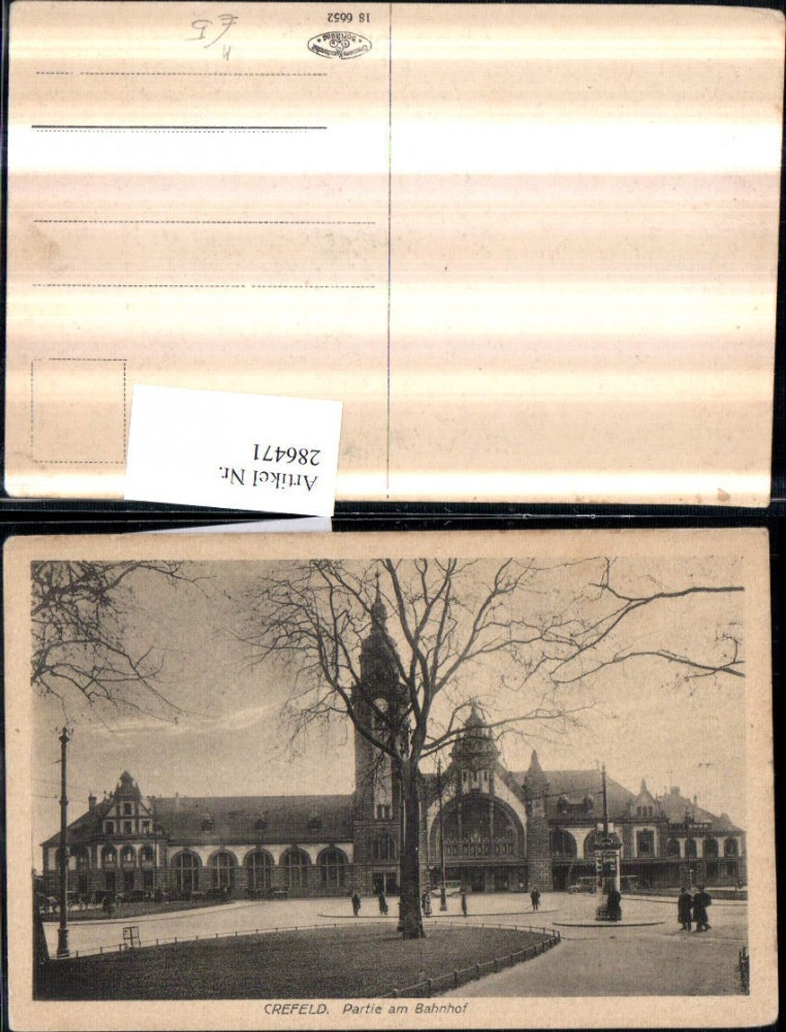 286471,Krefeld Partie am Bahnhof Litfaßsäule