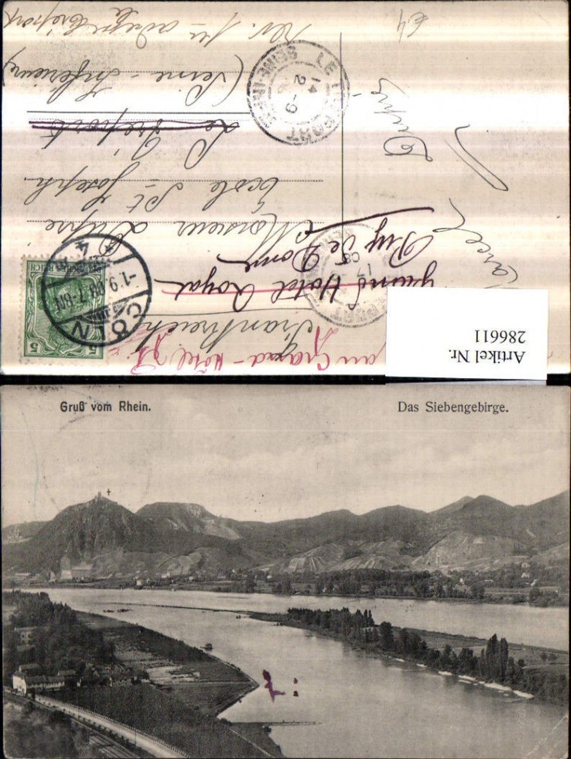 286611,Gruß vom Rhein Siebengebirge Bergkulisse