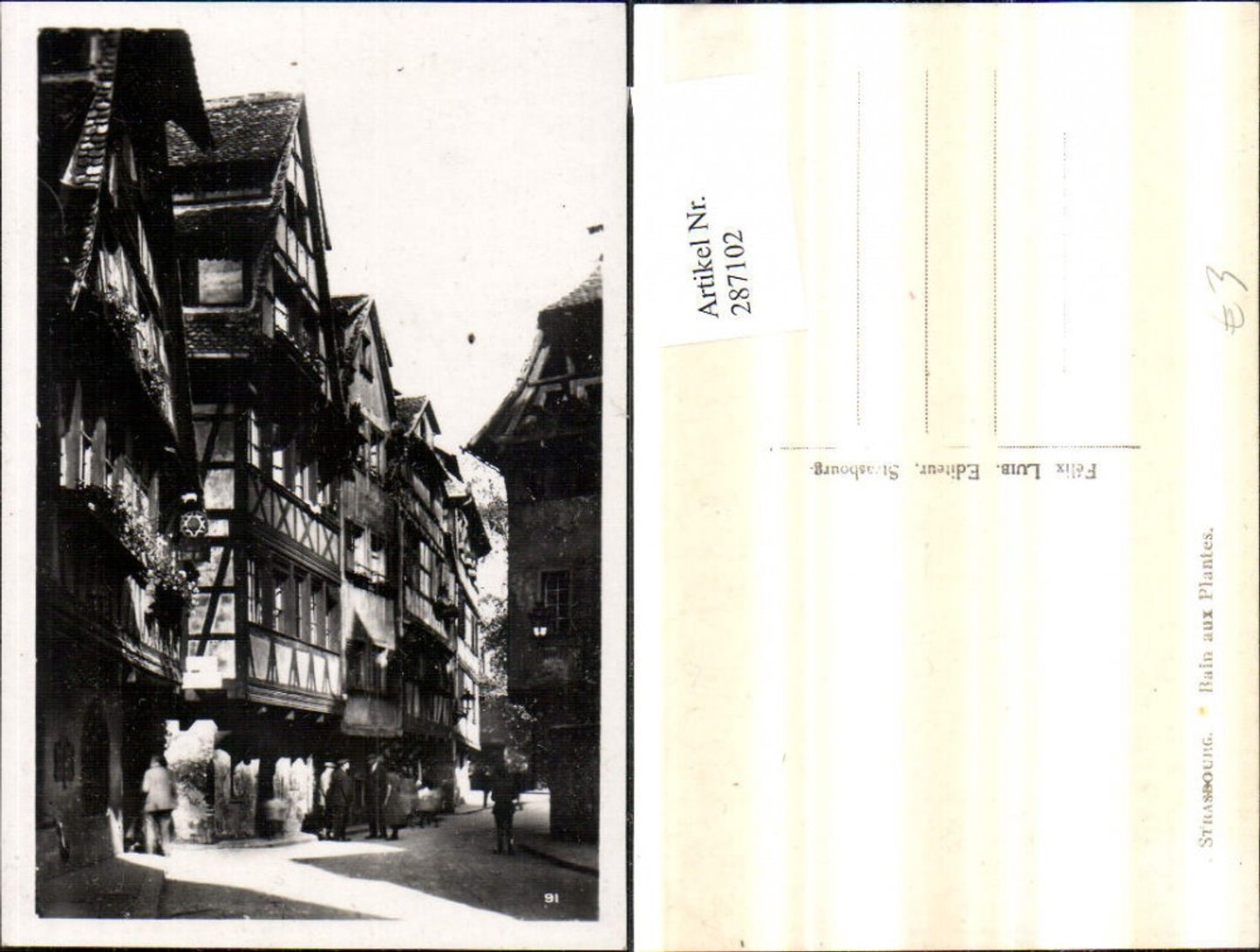 287102,Strasbourg Straßburg Bain aux Plantes Gasse Motiv