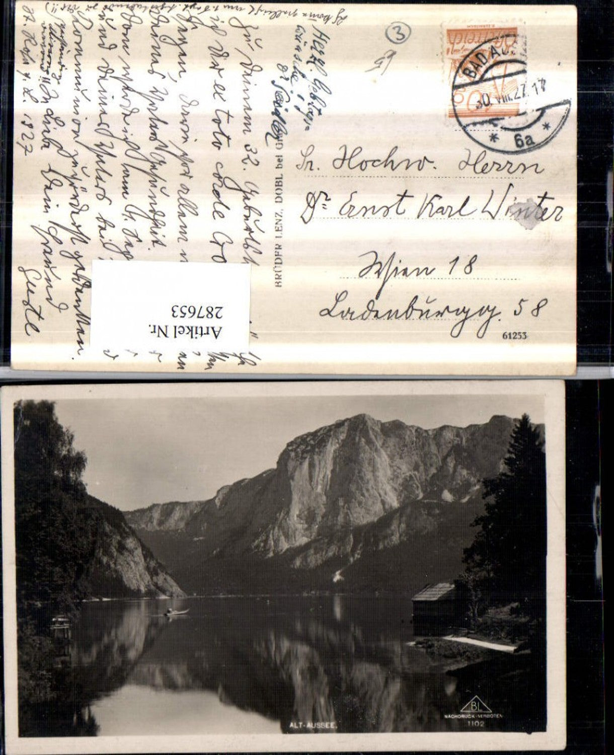 Alte Ansichtskarte – Old Postcard