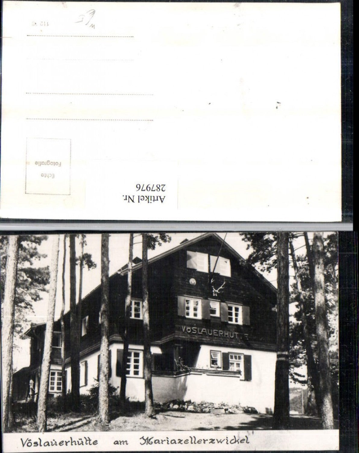 287976,Vöslauerhütte Berghütte am Mariazellerzwickel b. Bad Vöslau