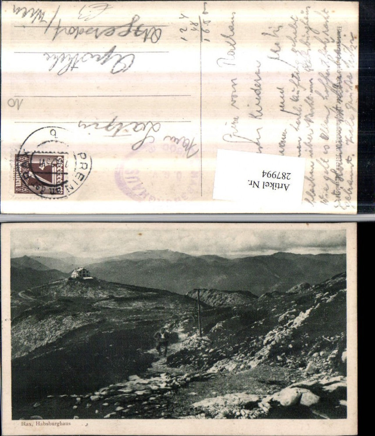 287994,Rax Habsburghaus Berghütte Bergkulisse b. Hirschwang an d. Rax