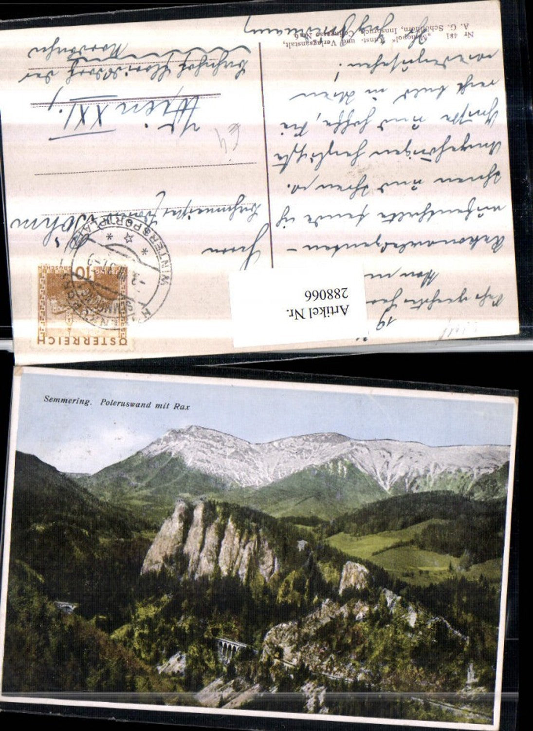 288066,Semmering Poleruswand Polleroswand Viadukt m. Rax Bergkulisse
