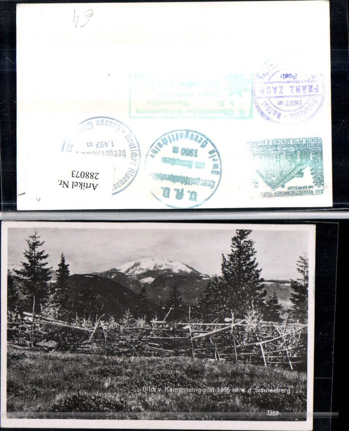 288073,Blick vom Kampsteingipfel auf d. Schneeberg Bergkulisse b. Kirchberg am Wechsel
