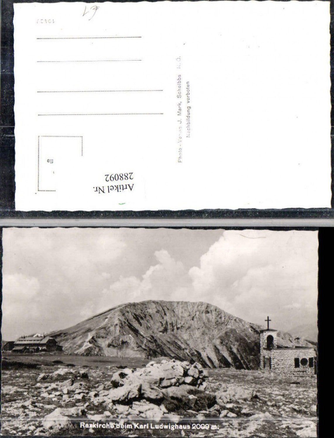 288092,Rax Raxkirche beim Karl Ludwig-Haus Berghütte Bergkulisse b. Prein