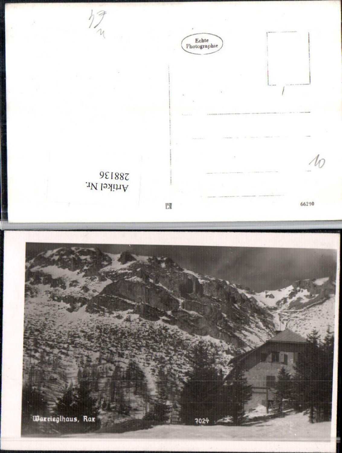 288136,Rax Waxrieglhaus Berghütte b. Prein Bergkulisse Winterbild