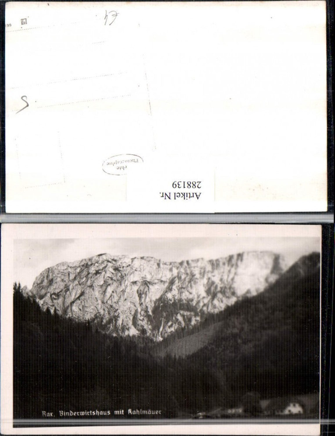 288139,Rax Binderwirtshaus Gasthaus m. Kahlmäuer Bergkulisse b. Nasswald Schwarzau